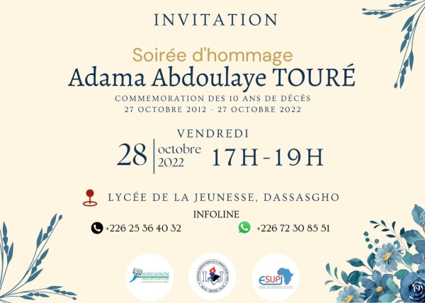 Commémoration 10 ans du fondateur des Ecoles Internationales Adama A.Touré.